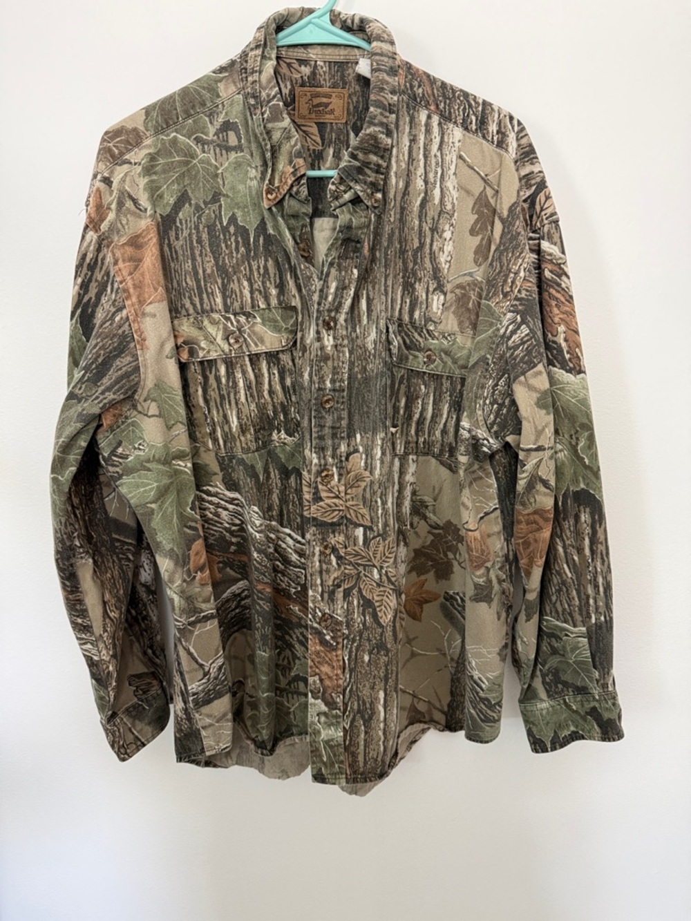 Vintage Duxbak Realtree Advantage Timber Camo Button-Up Shirt Men’s XL
